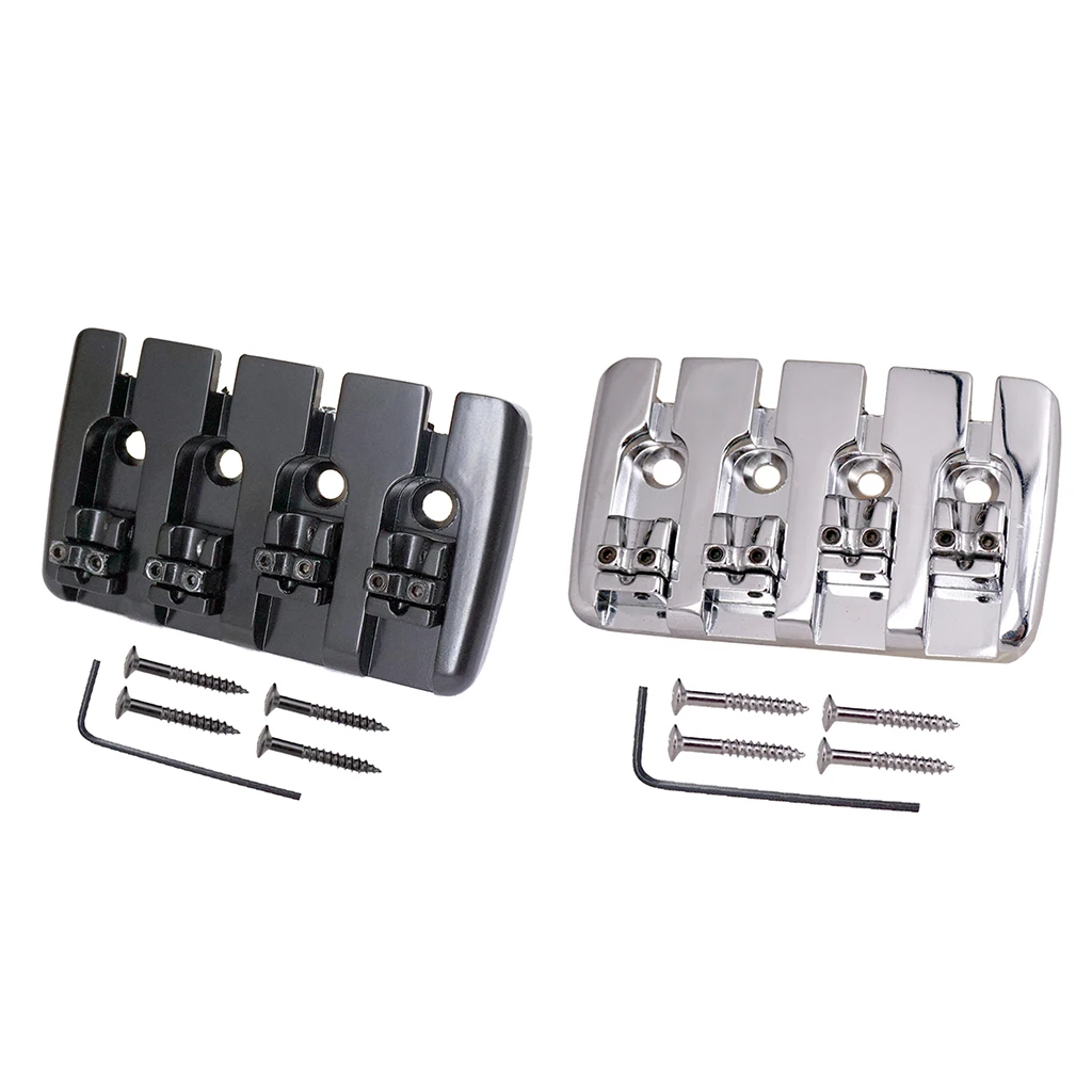 Guitar Saddle Bridge Tailpiece For 4 String Electric Bass Parts