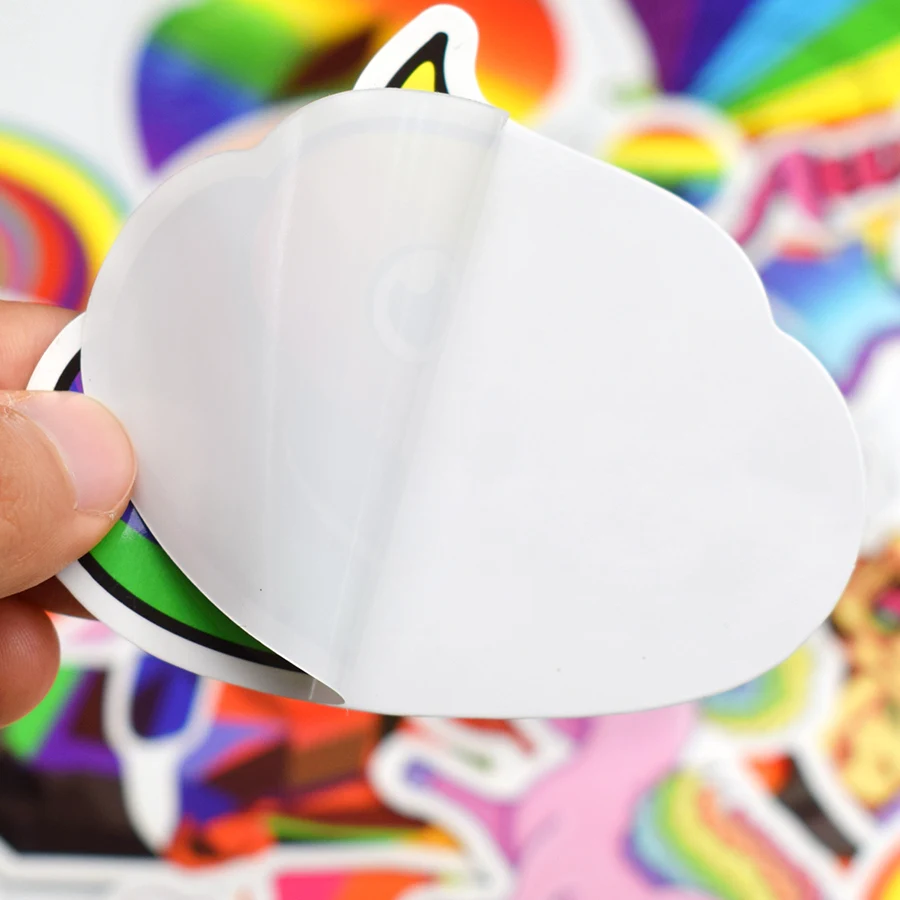 50 PCS PVC Fashion Rainbow Sticker Pack Colorful Animal Cute Graffiti Waterproof Stickers for Laptop Guitar 5