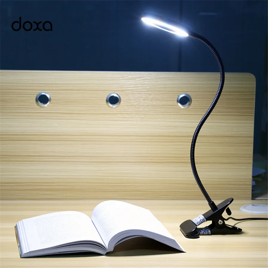 

LED Desk Lamp Simple 5W USB 3 Modes Dimming Touch Switch Desk Light GY123 Eye Protection Arbitrarily Bend Table LED Clip Lampara