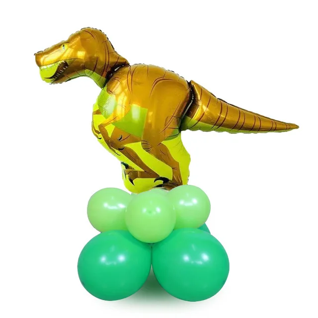 13 шт. прогулочные воздушные шарики в виде животных тираннозавра динозавра тигра обезьяны мультфильм животных зеленый шар День Рождения украшения для детей - Цвет: Gold