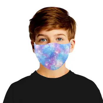 

Cute Unicorn Star Sky Color Fabric Mouth Mask Kids Anti-Dust Anti-Pollution Breathable Mouth Adjustable PM2.5 Filter Face Masks