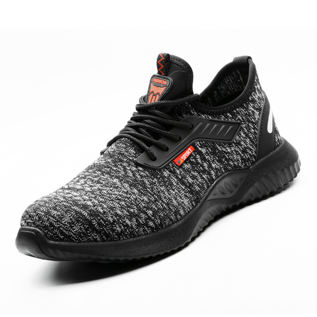 Shoes Men Work Safety Shoe with Steel Toe Cap Puncture-Proof Boots Lightweight  Breathable Sneakers Comfortable