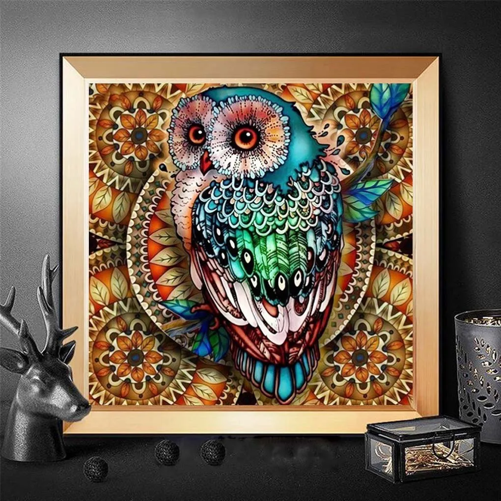 

Diamond Painting Owl 5D DIY Diamond Embroidery Mosaic Picture Of Rhinestone Animal Christmas Decoration 30*40cm