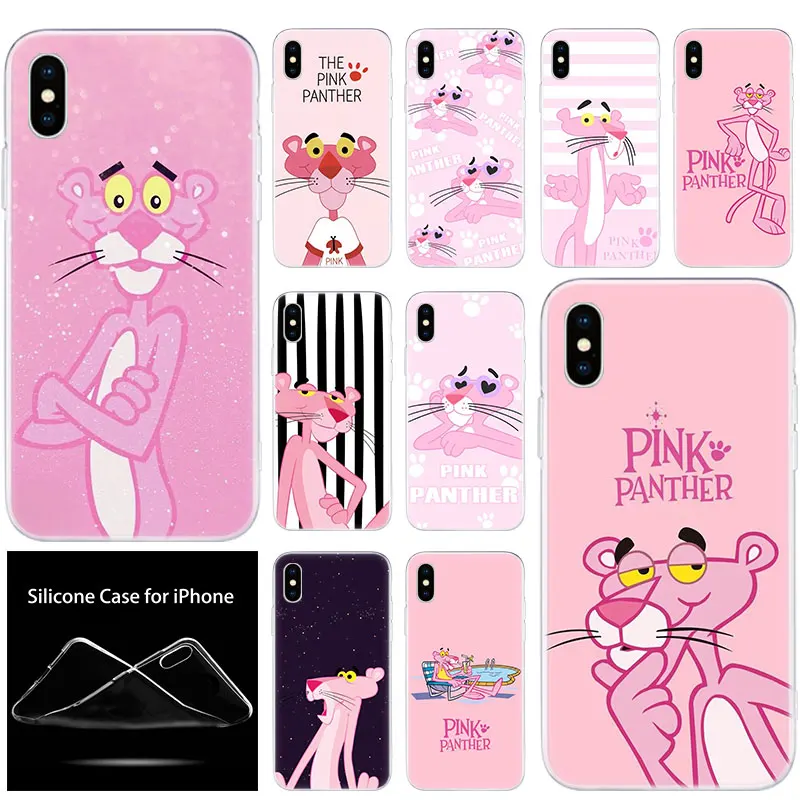 

luxury Soft Silicone Phone Case The Pink Panther for Apple iPhone 11 Pro XS Max X XR 6 6S 7 8 Plus 5 5S SE Fashion Cover
