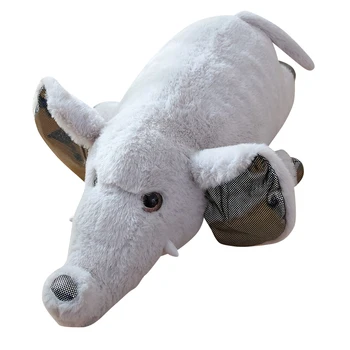 

1pc 60cm Soft grey and pink elephant Plush Toy Cartoon Stuffed Elephant Rainbbow Ear Dolls Kids Gift Home Sofa Deco