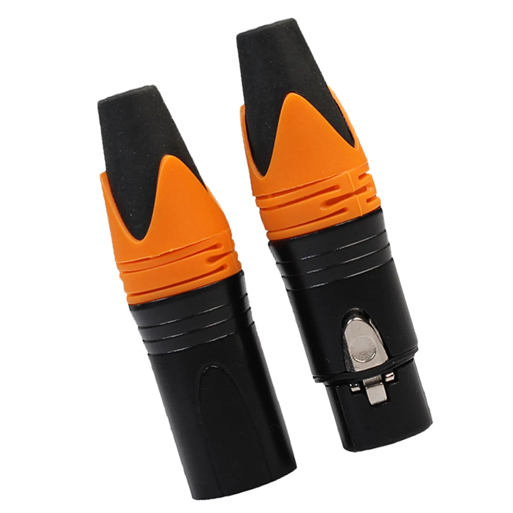 1 pair XLR 3 Pin Male & Female MIC Snake Plug Audio Microphone Cable Connector