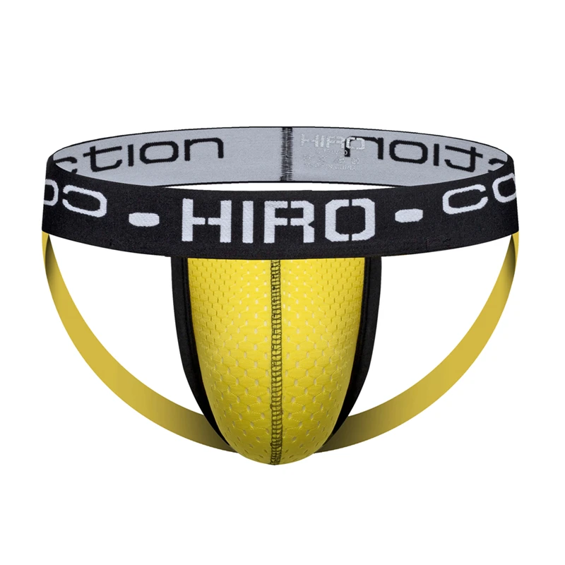 

HIRO Striped Gay men Underwear jockstrap briefs Low Waist Hip cotton U pouch Hot Sale Cueca Gay Men underpants Cuecas Pouch G139