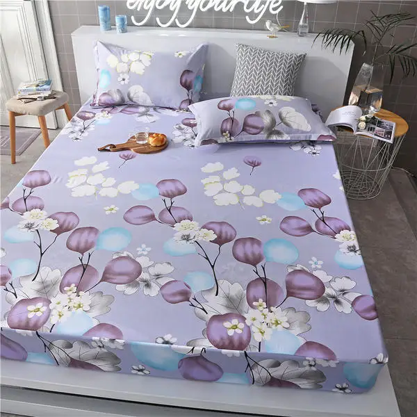 Натяжная простыня из полиэстера King queen Full double size 3 шт. простыня+ 2 шт. наволочка наматрасник с резинкой