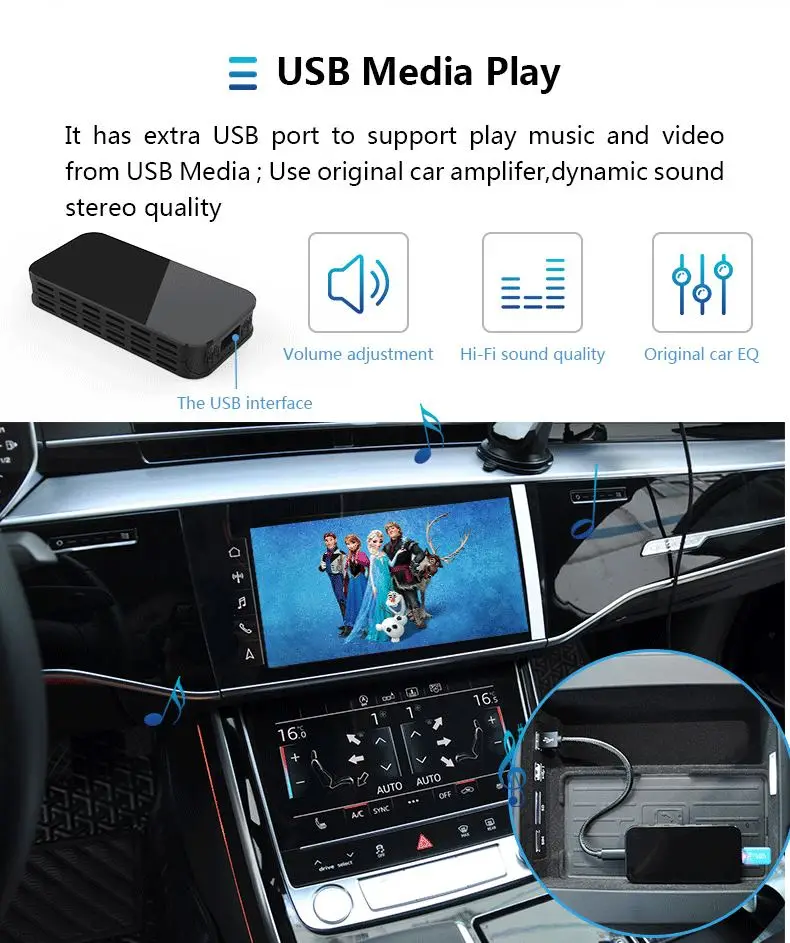 5G WIFI Bluetooth wireless carplay Adapter for Car with ast screen auto connect smart carplay TV Box For Any ios Version
