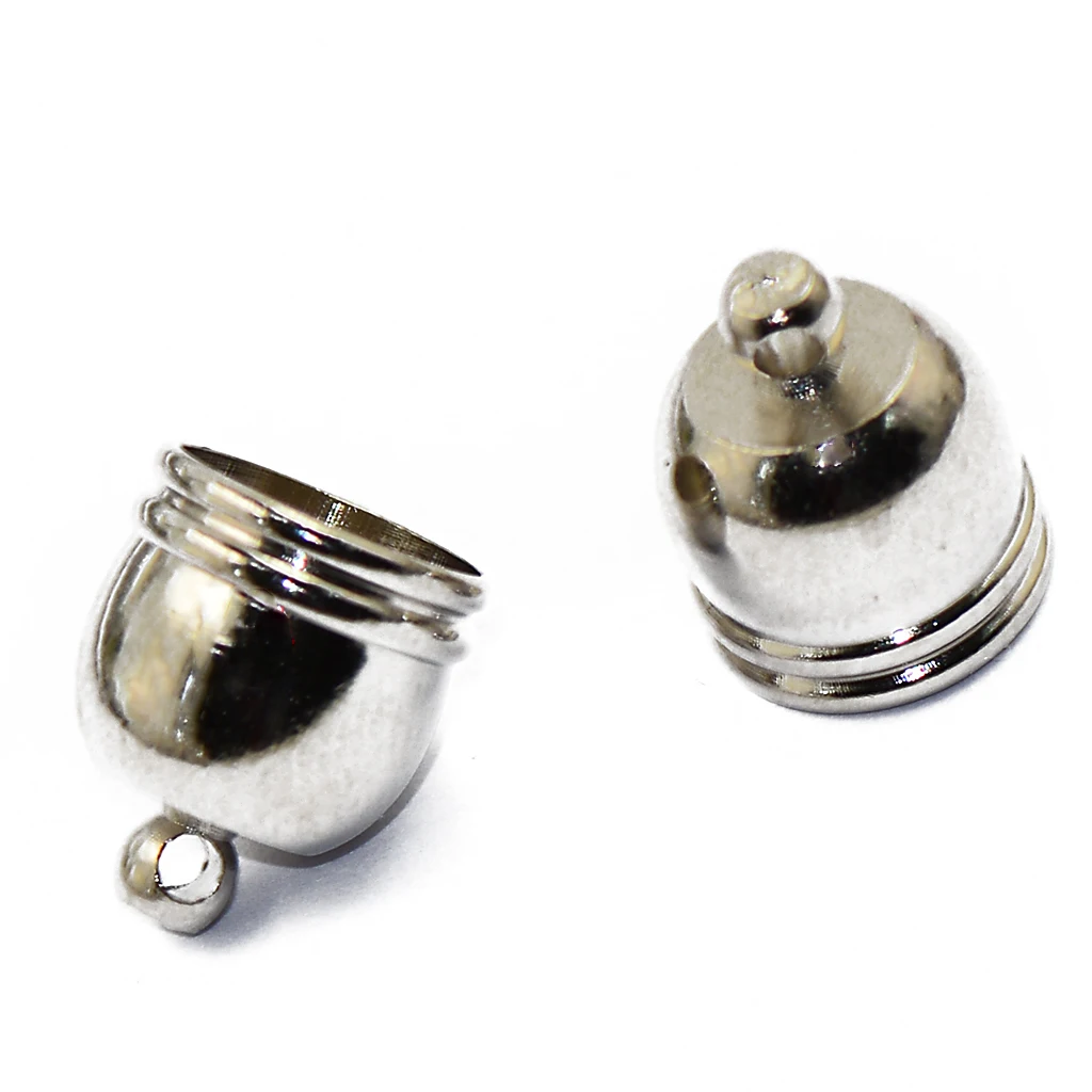 10pcs Brass Bell End Tip Bead Caps Jewelry Making Findings silver color