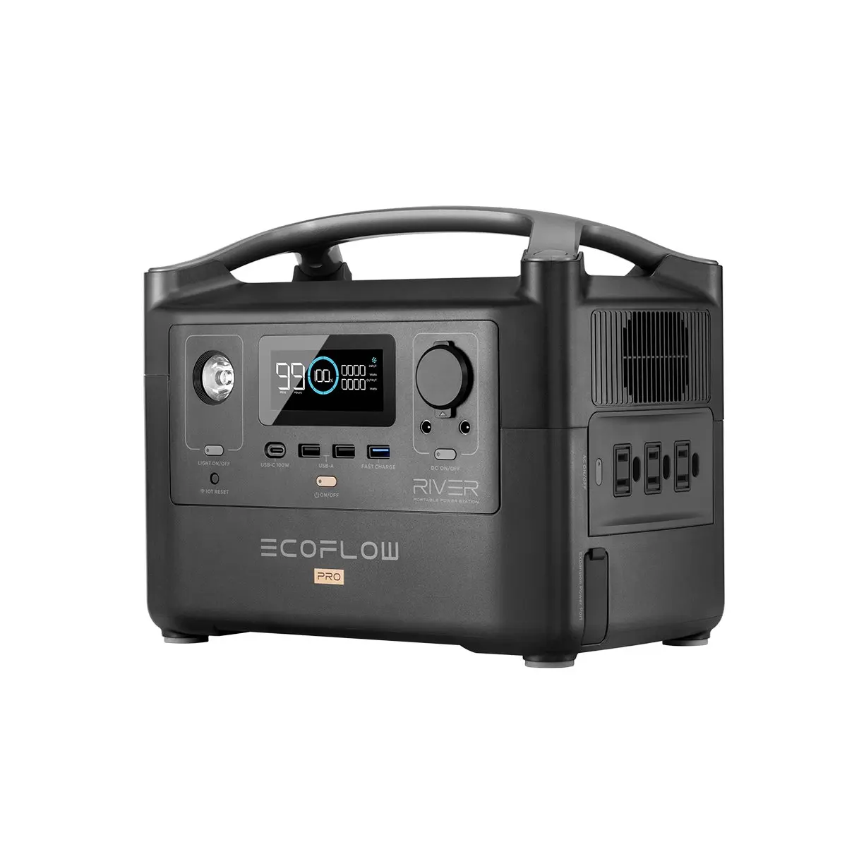 ECOFLOW RIVER PRO Portable Power Station 720WH/600W Outdoor Camping RV  Backup Lithium Batter 200,000mAh AC Outlets