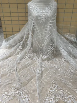 

pretty embroidery net lace faric JIANXI.C-308809 with beautiful style African tulle net Lace Fabric rench Net Lace for dress