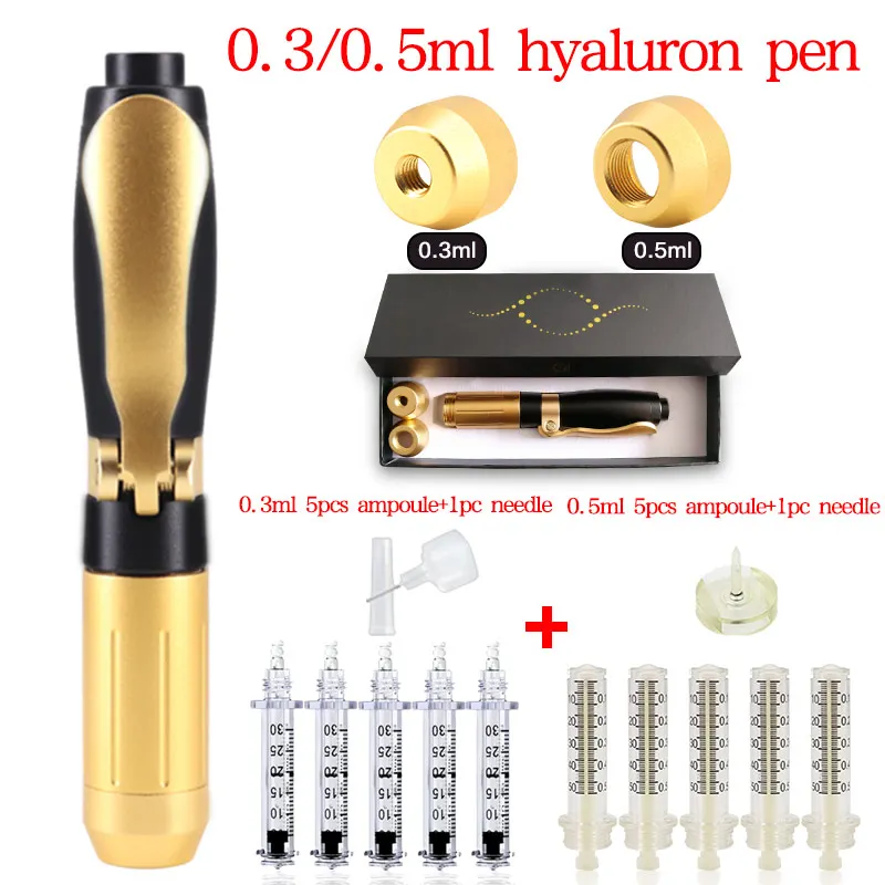 style pen 2 2в1 мезо инжекторный пистолет гиалуроновая ручка 0,3 мл и 0,5 мл головка Золотая гиалурониковая кислотная ручка губа наполнитель Jnjector неинвазивный небулайзер Новинка - Номер модели: style pen 2