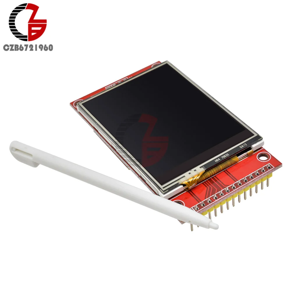 2," 240x320 SPI TFT lcd сенсорный экран модуль 5V 3,3 V PCB адаптер Micro SD слот ILI9341 Белый светодиодный для Arduino SMT32