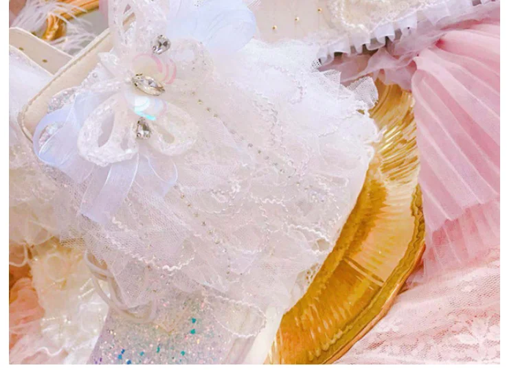 Обувь с пайетками и бахромой; женская обувь с бантом в стиле принцессы лоли и Виктории; Женская обувь в стиле аниме «Лолита»; низкая обувь для чаепития