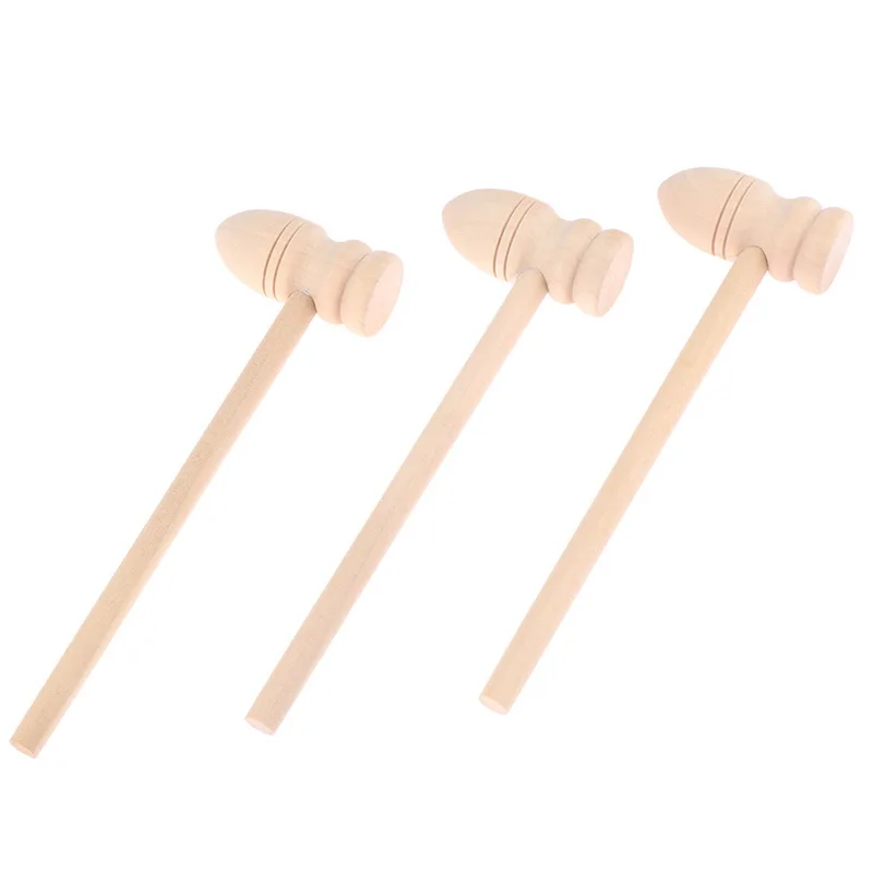 3Pcs /set  Wooden Hammer Mallet Carving Tool Leather Craft Jewelry Making Hammer Tool
