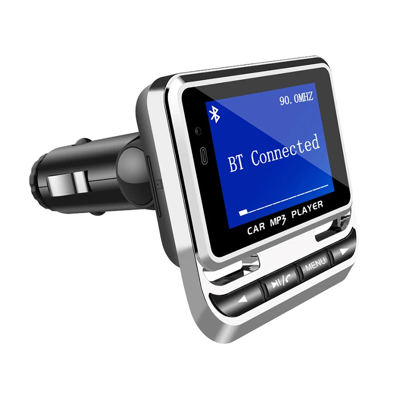 Sliver Gray Автомобильный MP3-плеер fm-передатчик Bluetooth музыка многофункциональный ручной бесплатный вызов радио аудио адаптер с пультом дистанционного управления автомобильный комплект - Формат цифровых медиаданных: Sliver Gray