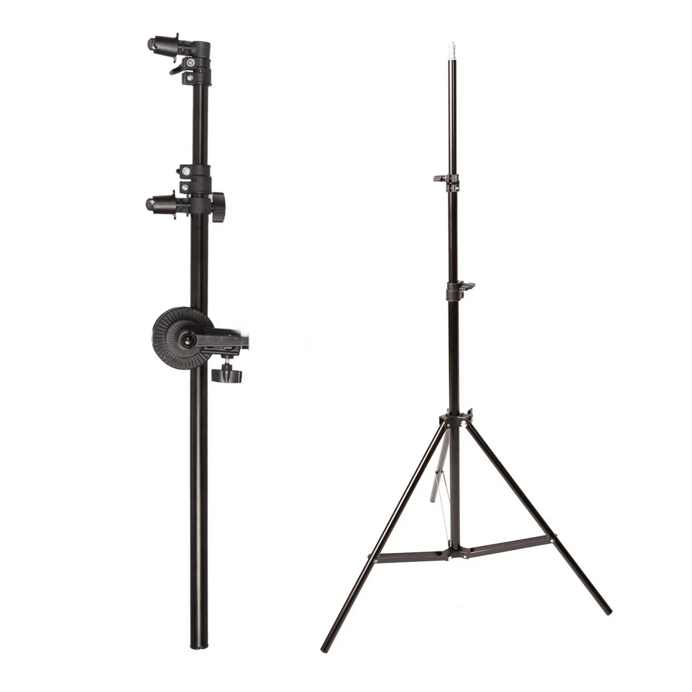 Selens Holder Bracket Swivel Head Reflector Disc Arm Support with 2m light stand Background Stand Tripod Bracket for