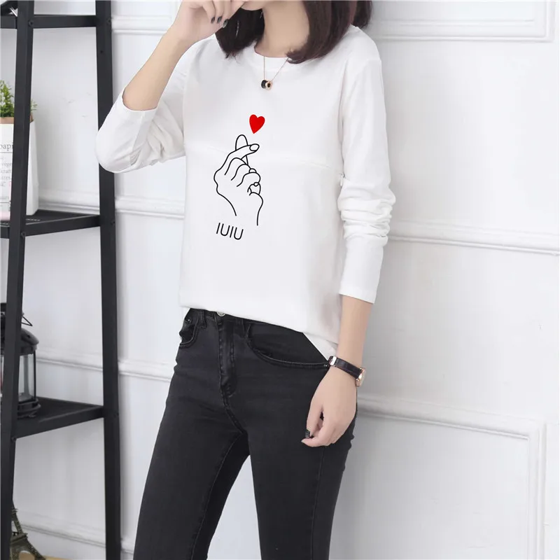 

2019 Spring And Autumn New Style Lactation Garment Nursing Base Long-sleeved T-shirt Nursing Clothes Printed Maternity Clothes P