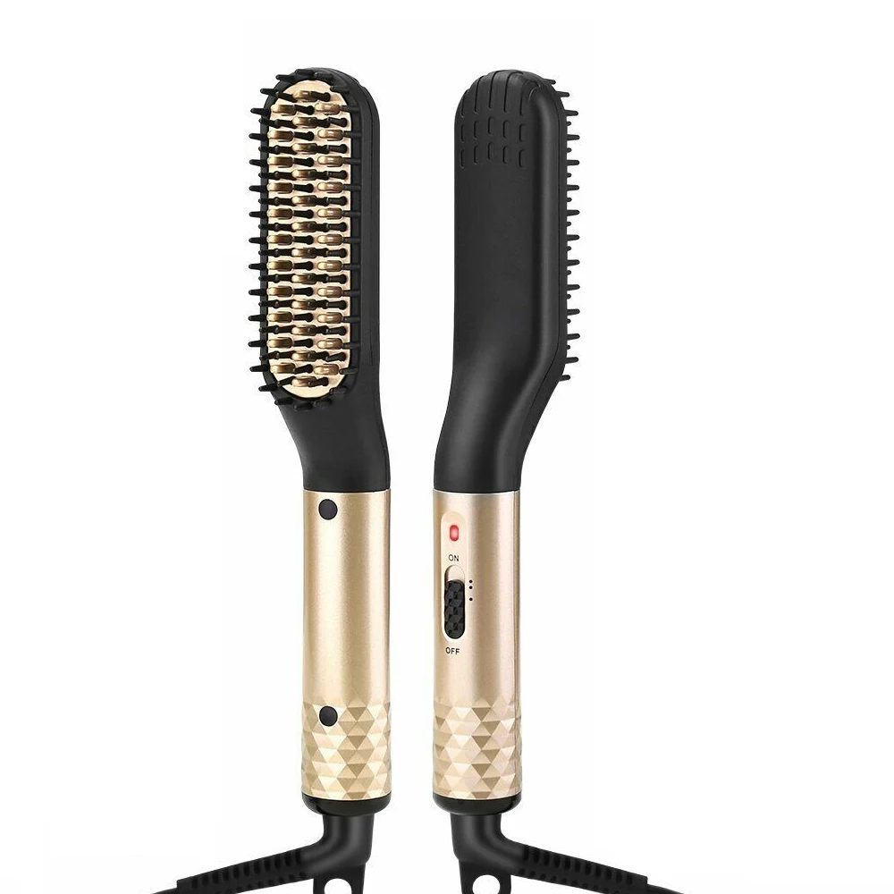 

Heating Beard Straightener Hair Brush Ionic Electric Straightener Comb Multifunctional Hair Styling Tool Hot Comb Anti Static