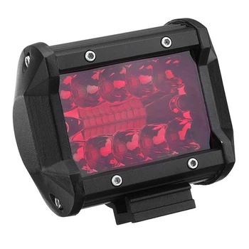 

2X 4 Inch Red Led Work Light Bar Flood Spot Driving Fog Lamp Offroad Truck Boat