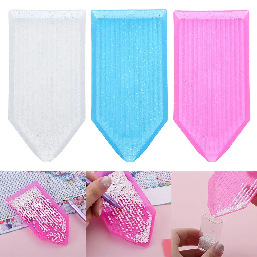 3 Colors Large Capacity Nail Art Beading Plates Diamond Painting Tray Plastic Drill Plate Cross Stitch Embroidery Accessories