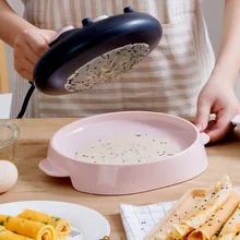 Мини антипригарной блинница Мини автоматический Электрический многослойная пышная пирог форма для выпекания на весну с мягким задником на гибкой машина для приготовления Блинов разъема стандарта ЕС и США