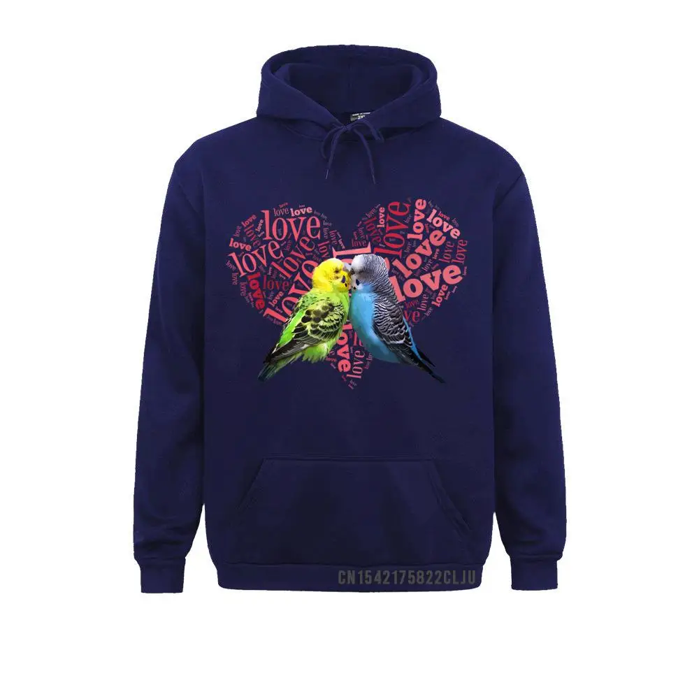 Fitted Boy Sweatshirts Cute Budgie Kiss T-Shirt Parakeet Parrot Love Heart__97A142 Slim Fit Hoodies Lovers Day  Hoods Long Sleeve Cute Budgie Kiss T-Shirt Parakeet Parrot Love Heart__97A142navy