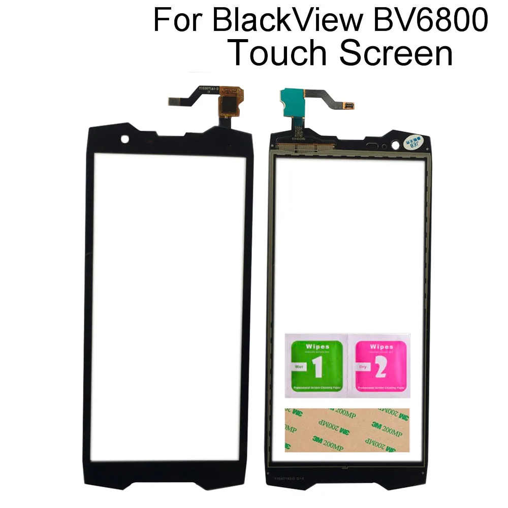 

Touch Screen Panel For BlackView BV6800 Digitizer Panel Front Glass TouchScreen Sensor Tools 3M Glue Wipes