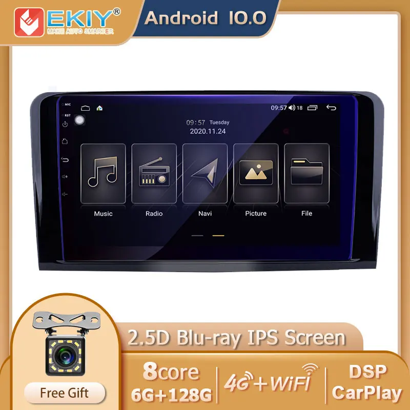 EKIY DSP Autoradio 2 Din Android 10 For Mercedes Benz ML GL W164 ML350 ML500 GL320 X164 ML280 GL350 GL450 Car Multimedia Player