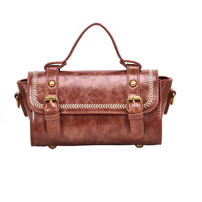 

Shoulder Bag Women's INS Versatile Handbag 2019 New Style Korean-style Fashion Broadband Shoulder Textured Boston Bag