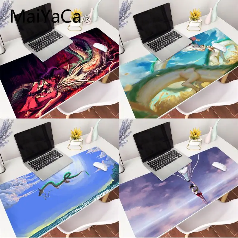 

MaiYaCa Anime Spirited Away Dragon Rubber Pad to Mouse Game Gaming Mouse Pad Large Deak Mat 900x400mm for overwatch/cs go