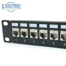 Cat7 Cat6A модульная коммутационная панель 24 порта 1U экран для