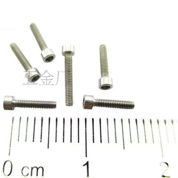 

50pcs/lot M1.2-0.25*6 M1.2*6 Titanium hexgaon socket cap screw hex Ti screws M1.2