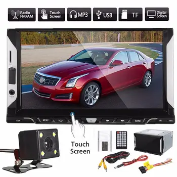 

7 inch 2 DIN HD Car Radio MP5 Player Wireless bluetooth Stereo Radio with Digital Touch Screen Car Rear View Camara