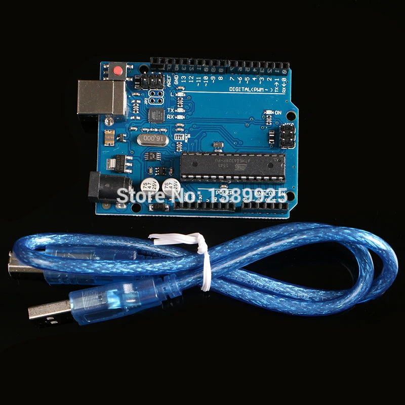 Плата R3(с логотипом) MEGA328P ATMEGA16U2 10 комплект = 10 шт. плата+ 10 шт. usb кабель