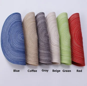 

Nordic Cotton Yarn Table Mat Handmade Table Western Table Mat Cotton Woven Round Placemat Non-Slip Anti-Hot Plate Bowl Pad