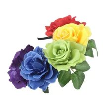 Стиль, для отдыха на море, Мехико, головной убор, Европейская и американская мода, для невесты, модель, цветок, аксессуары для волос, розовые резинки для волос для женщин