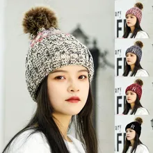 Осенне-зимняя шерстяная мягкая теплая вязаная шапка, Повседневная модная женская теплая плотная Шерстяная Шапка в полоску, вязаная ветрозащитная шапка