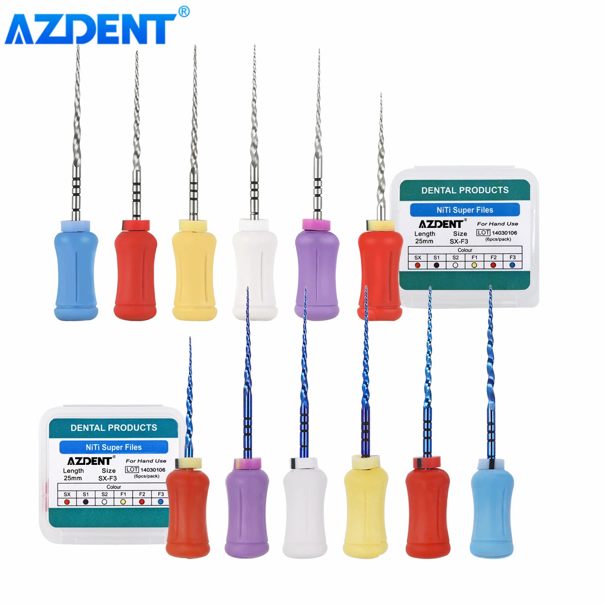 AZDENT Dental NiTi ручное использование тепловая активация супер ротационный файл