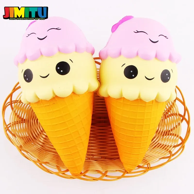 JIMITU Sunny squishied конус для мороженого Jumbo 22 см медленно поднимающийся с упаковочной коллекцией подарок мягкая игрушка