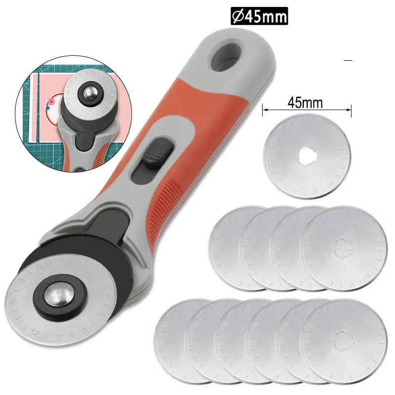 45mm Rotary Cutter Spare Blades Fit Fabric Paper Circular Cutting Patchwork Craft Leather Round | Инструменты
