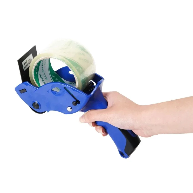 Ginflash 1pc Tape Sealing Packer Tape Dispenser Capable 6cm Width Sealing Tape Holder Cutter Manual Packing Machine color random