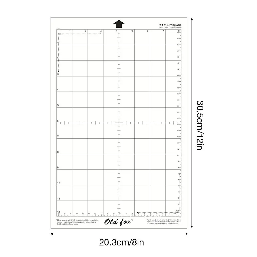 3 шт. сменный коврик для резки прозрачный липкий коврик с измерительной сеткой 8 на 12 дюймов для silhouette Cameo плоттер