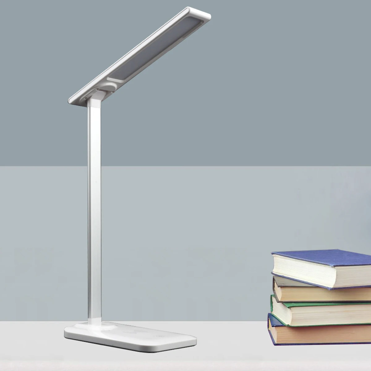 SOONHUA usb зарядка 25LED настольная Регулируемая лампа ночник для чтения с 5 Вт Qi Беспроводное зарядное устройство для телефона