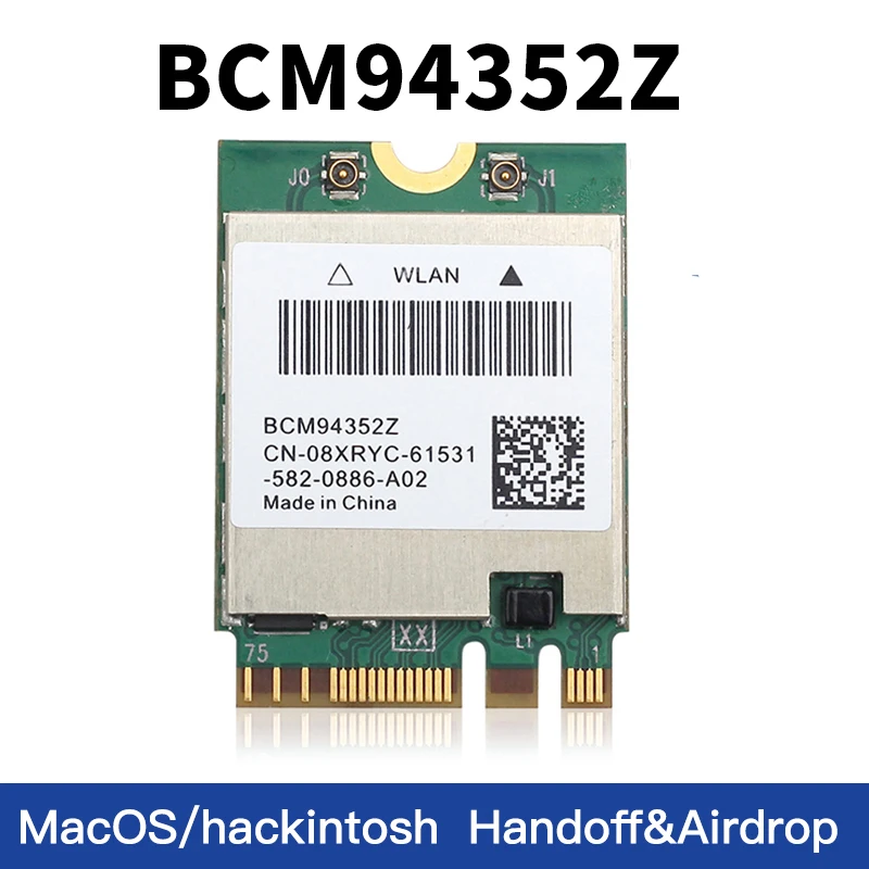 Двухдиапазонный BCM94352Z 1200 Мбит/с 2 4G/5 ГГц Bluetooth 4 0 802.11ac M.2 WiFi WLAN карта DW1560 для