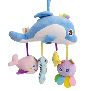 

Baby Toys Owl Bird Cute Cartoon Animal Stuff Plush Doll Early Educational Rattle Bed Hanging Stroller Hanging Toys Gift