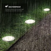 Грунтовый светильник на солнечных батареях садовый пейзаж газон лампа 8 светодиодов погребенный свет наружная дорога лестницы настил свет с датчиком света