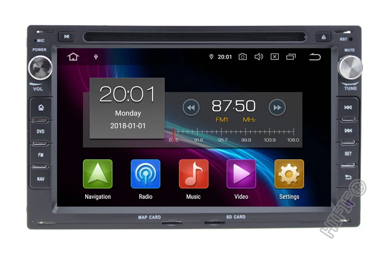 Cheap Car Multimedia Player Android 9 2 Din Stereo System For VW/Volkswagen/Passat/Golf/Peugeot 307 Octa Core 4GB RAM Wifi USB DVD 10