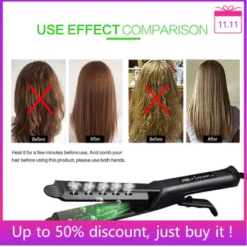 

Hair Straightener Four-gear Temperature Adjustment Steam Straightening Tools Ceramic Flat Iron Hair Curler Curling Styling Tools
